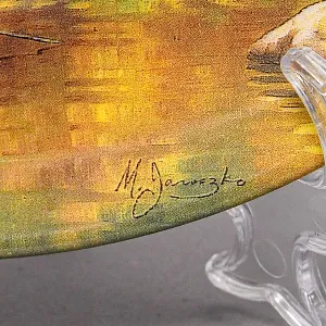 Коллекционная Фарфоровая тарелка «Лошади. Скачки у реки», Furstenberg Германия - 1996 год.