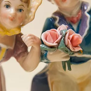Редкость!!! Фарфоровая Статуэтка «Букет для Мамы», Карл Энс / Karl Ens, Германия, 30-е гг.