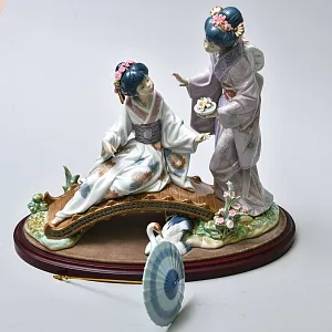 Большая Коллекционная Фарфоровая статуэтка «ВЕСНА В ЯПОНИИ», Lladro Испания -1984 год.