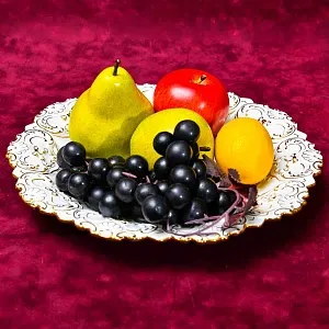 Антикварное Фарфоровое Блюдо - Тарелка «БУКЕТ С НАРЦИССОМ», MEISSEN Германия, первая половина ХХ века.