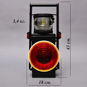 Большой Винтажный Железнодорожный Сигнальный Вагонный Фонарь, СССР - 1977 год.
