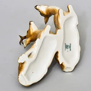 Коллекционная Фарфоровая статуэтка «Два Оленя», Hutschenreuther Германия, 1965 - 1967 годы.