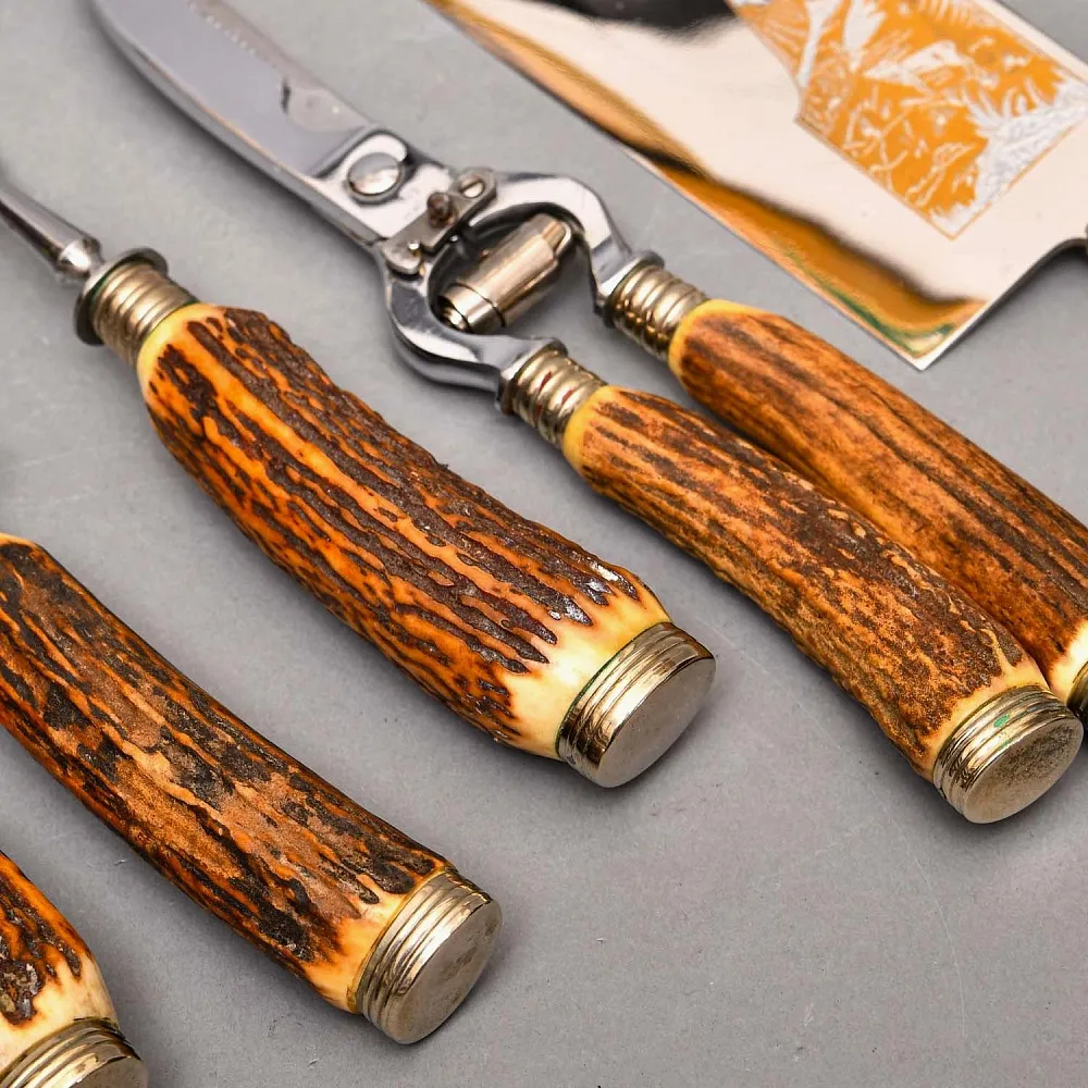 Набор для Барбекю «Охота» - 5 предметов, Германия WUSTHOF Solingen, конец 60-х гг.