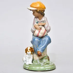 Фарфоровая статуэтка «Хулиган с собачкой», Lladro серия Грес, Испания 1994 - 1998 года.