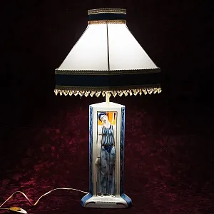 Настольная Электрическая Лампа - Светильник «Три Грации» АРТ-Деко Бельгия - 60гг.