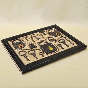 Коллекционное Панно - Картина «Антикварная утварь Замки - Ключи», Россия XIX век. 