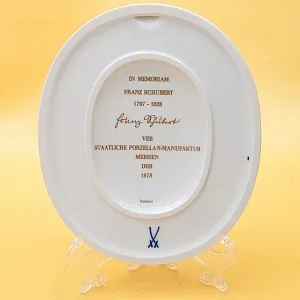 Фарфоровое Панно - Плакетка «Франц Петер Шуберт» MEISSEN / МЕЙСЕН, Германия -1978 год.