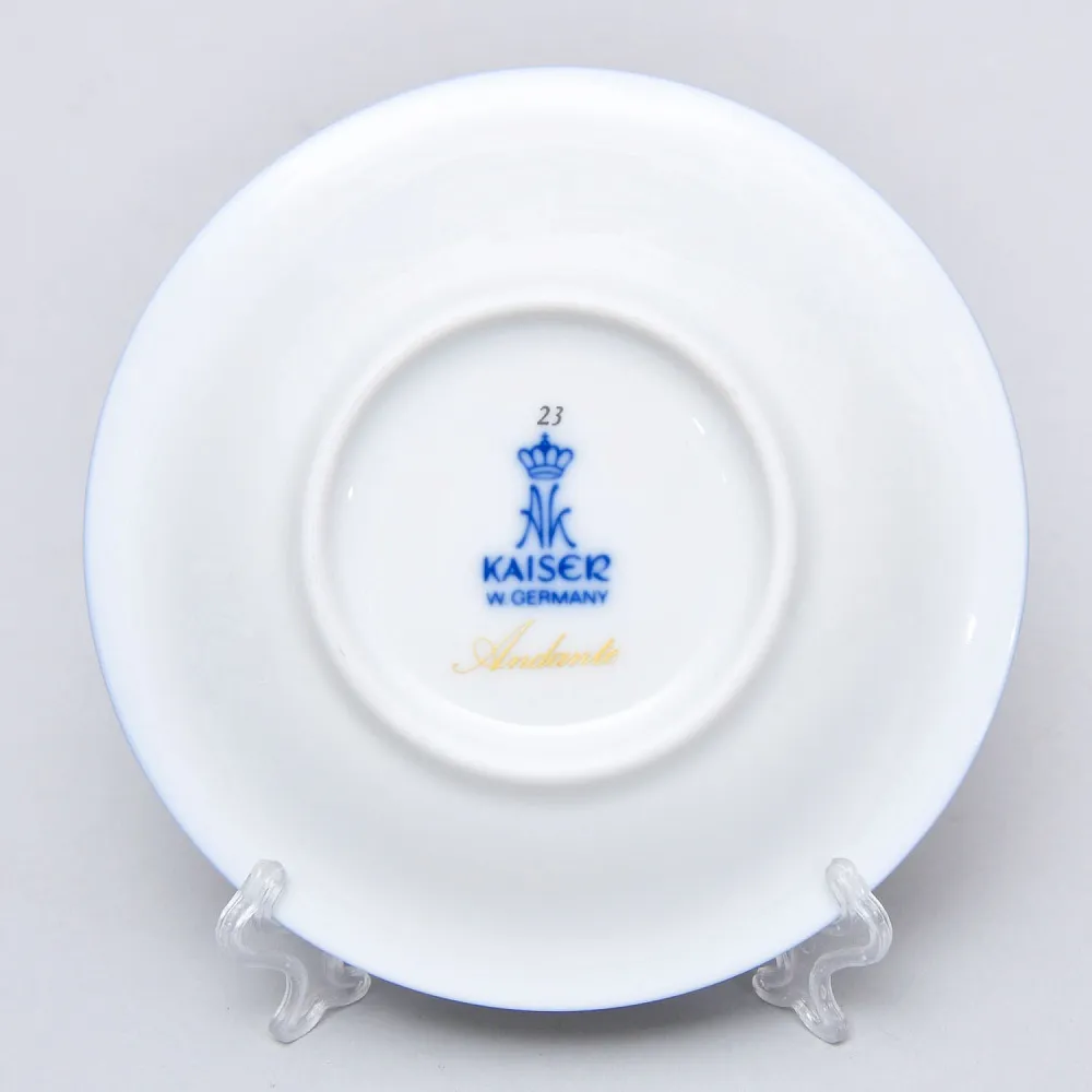 Коллекционная Кофейная Пара «Золотые Птицы», Фарфор KAISER Германия.