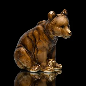 Редкость! Коллекционная статуэтка «МЕДВЕДЬ», Фарфор Hutschenreuther Германия, 1955 -1968 годы. 