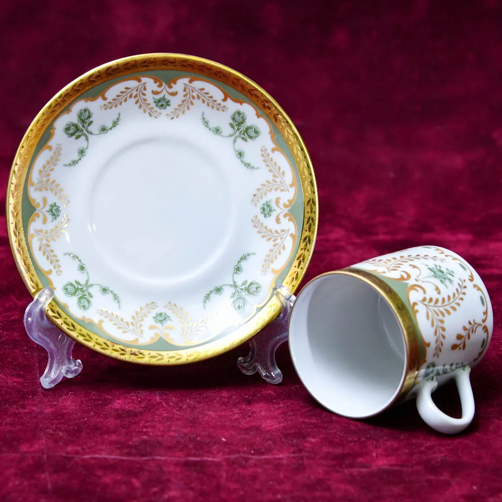 Коллекционная Кофейная Пара «Садовый орнамент», GLORIA Bayreuth, Германия 60гг.