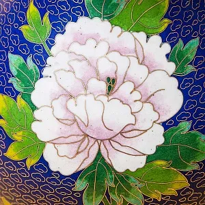 Редкость! Шикарная Ваза «ПИОН» в технике « Клуазоне» Китай 50 -е годы ХХ века.