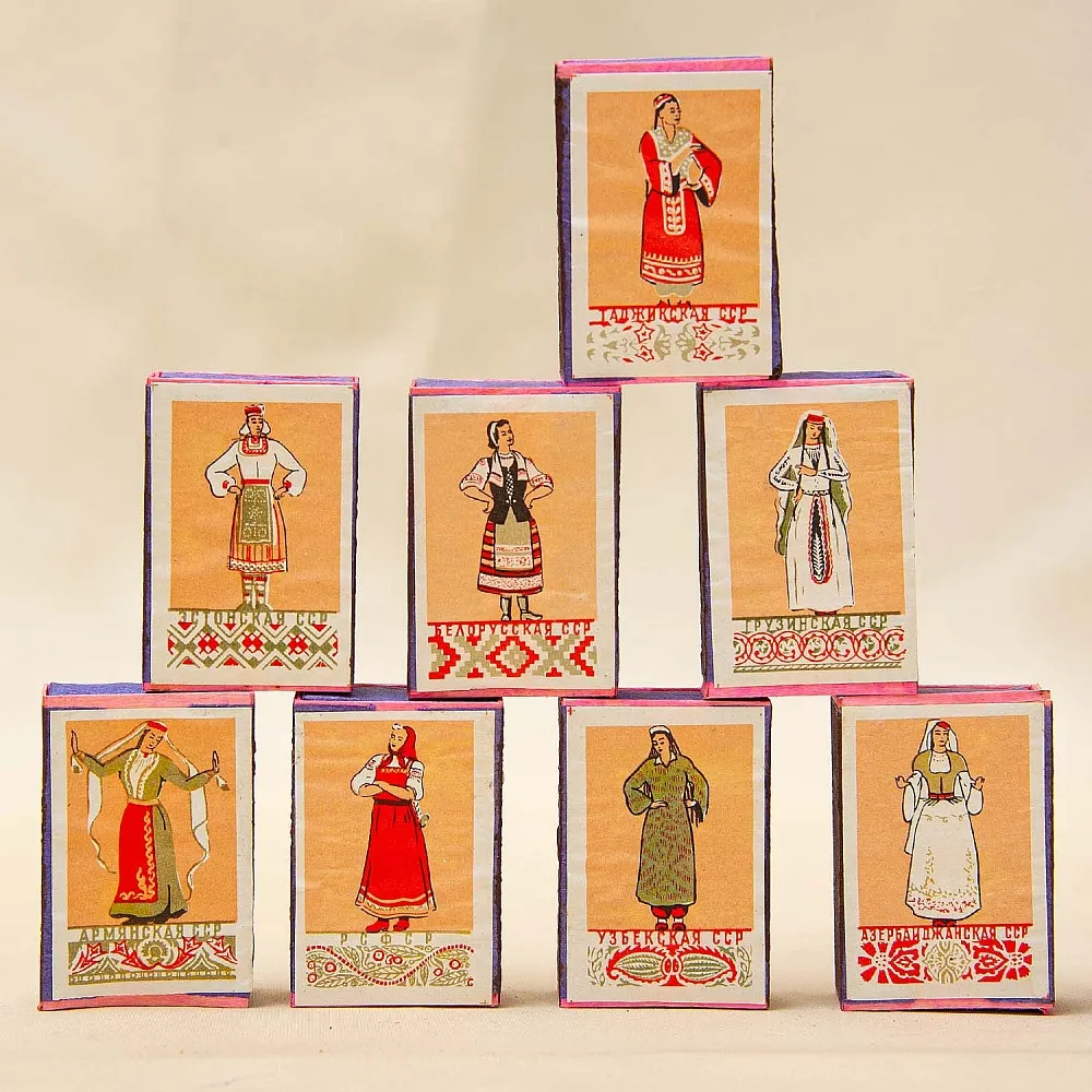 Памятный Сувенирый Набор - Хозяйственные Спички «8 -е МАТРА», СССР - 1967 год.