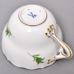 Фарфоровый Чайный Сервиз «РОЗА Мейсена» на 6-ть персон, MEISSEN / МЕЙСЕН Германия. 