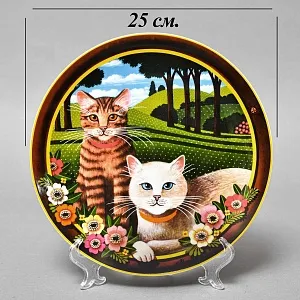 Коллекционная Фарфоровая тарелка «Кошки. Персик и Крем», Anna Perenna Германия, 80-е годы. 