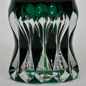 Классическая Ваза Зелёного Цвета, Хрусталь VAL SAINT LAMBERT Бельгия, середина ХХ века.