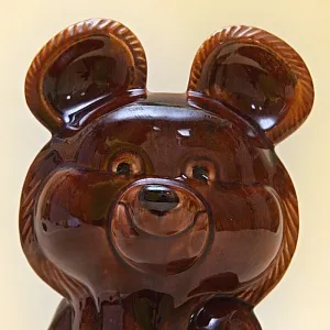 Большая Коллекционная Статуэтка «ОЛИМПИЙСКИЙ МИШКА», Фаянс ЗиК Конаково СССР -1980 год.