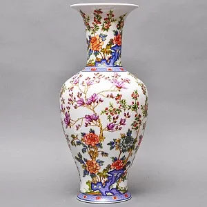 Большая Напольная Фарфоровая Ваза «Весеннее Цветение», Krautheim & Adelberg GmbH Германия, 1945 - 1977 годы. 