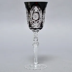 Антикварный Хрустальный Фужер - Бокал для вина Knittel FAKIRIS Силезия, Германия, 30-е годы ХХ века.