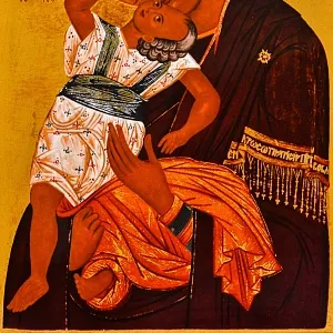 Редкость! Фарфоровая Икона - Картина - Пласт «МАДОННА ПЕЛАГОНИТИССА», Villeroy&Boch Германия.