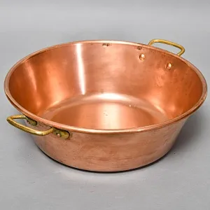 Винтажный Французский Медный таз для варки варенья на 9 литров, вторая половина ХХ века. 