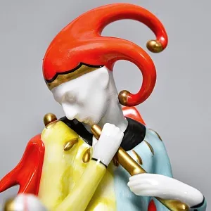 Редкая! Коллекционная Фарфоровая статуэтка «Придворный шут», GOEBEL Германия - 1986 год. 