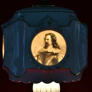 Фарфоровая Электрическая Лампа «ПОРТРЕТЫ», Литофания, Sitzendorf Германия.