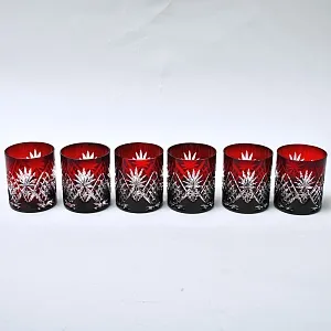 Редкость! «Рубиновый Хрусталь» Набор Стаканы для Виски DOROTHEENHUTTE Германия.