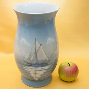 Большая  Фарфоровая Ваза «Белый Парус», B&G Copenhagen Porcelain, Дания - 1970-1983гг.