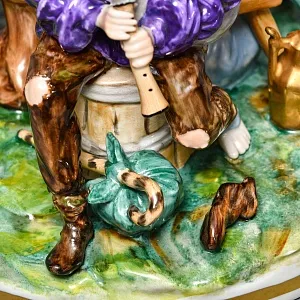 Коллекционная Фарфоровая статуэтка «Средневековые музыканты», Германия середина XX века.