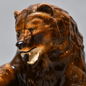 Коллекционная Фарфоровая Статуэтка «Охота на медведя», Россия. 