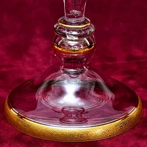 Большой Элегантный Хрустальный Подсвечник на одну свечу, серия «Concorde» Theresienthal, Германия.