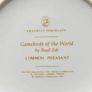 Коллекционная Тарелка «Фазан» Фарфор Лимож Limoges Франция 1979 год.
