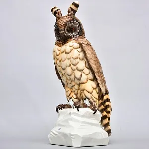 Редкость! Большая Фарфоровая статуэтка «Птица. Филин», Nymphenburg  Германия, 1949 - 1975 годы.