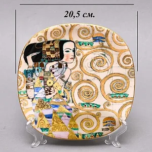 Коллекционная Тарелка «Шедевры Густава Климта. Ожидание», Фарфор Lilien Porzellan Австрия -1990 год.