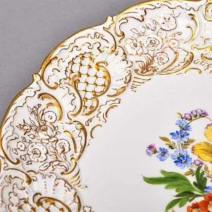 Коллекционное Фарфоровое Блюдо - Тарелка «Летние Цветы», MEISSEN / МЕЙСЕН Германия - 1990 год.