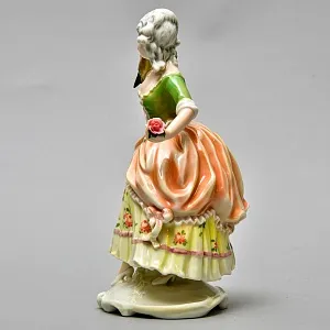 Редкость!!! Фарфоровая Статуэтка «Дама с попугаем», Karl Ens Германия, 30-е гг.