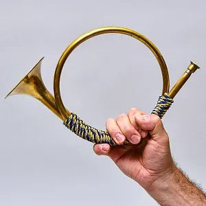 Классическая Охотничья Двухтональная Валторна - Рог, Германия - 50 гг. ХХ века.