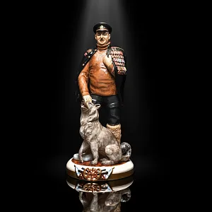 Коллекционная Авторская Статуэтка «Советский Исследователь Арктики - Папанин И.Д.», фарфор, Россия. 