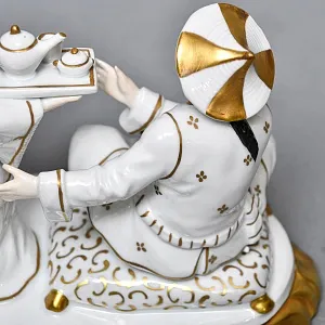 Коллекционная Фарфоровая статуэтка «Китайцы - Чайная церемония», SITZENDORF Германия, 50-е гг.