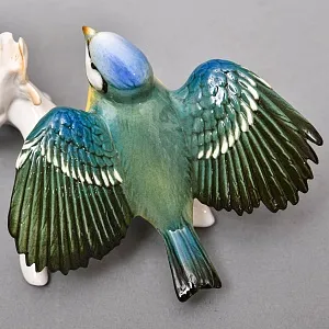 Пара Птиц - Фарфоровая Статуэтка «Синички на ветке», Карл Энс / Karl Ens, Германия 50 гг.