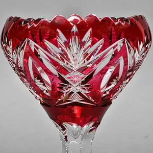 Ваза - Конфетница Красного Хрусталя VAL SAINT LAMBERT (Вал Сант Ламберт) Бельгия, конец 60-х гг.