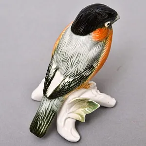 Фарфоровая статуэтка Птица «Красногрудый Снегирь», Karl Ens Германия, 50-е годы ХХ века.