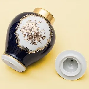 Малый Вазон с крышкой из коллекции «Gold Night» SHUMAN-ARZBERG Германия Н-25см.