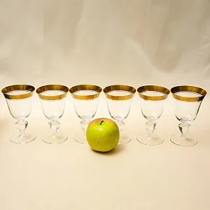 Хрустальные Бокалы для Вина «Marlowe», Theresienthal Германия, 50 -е годы ХХ века.