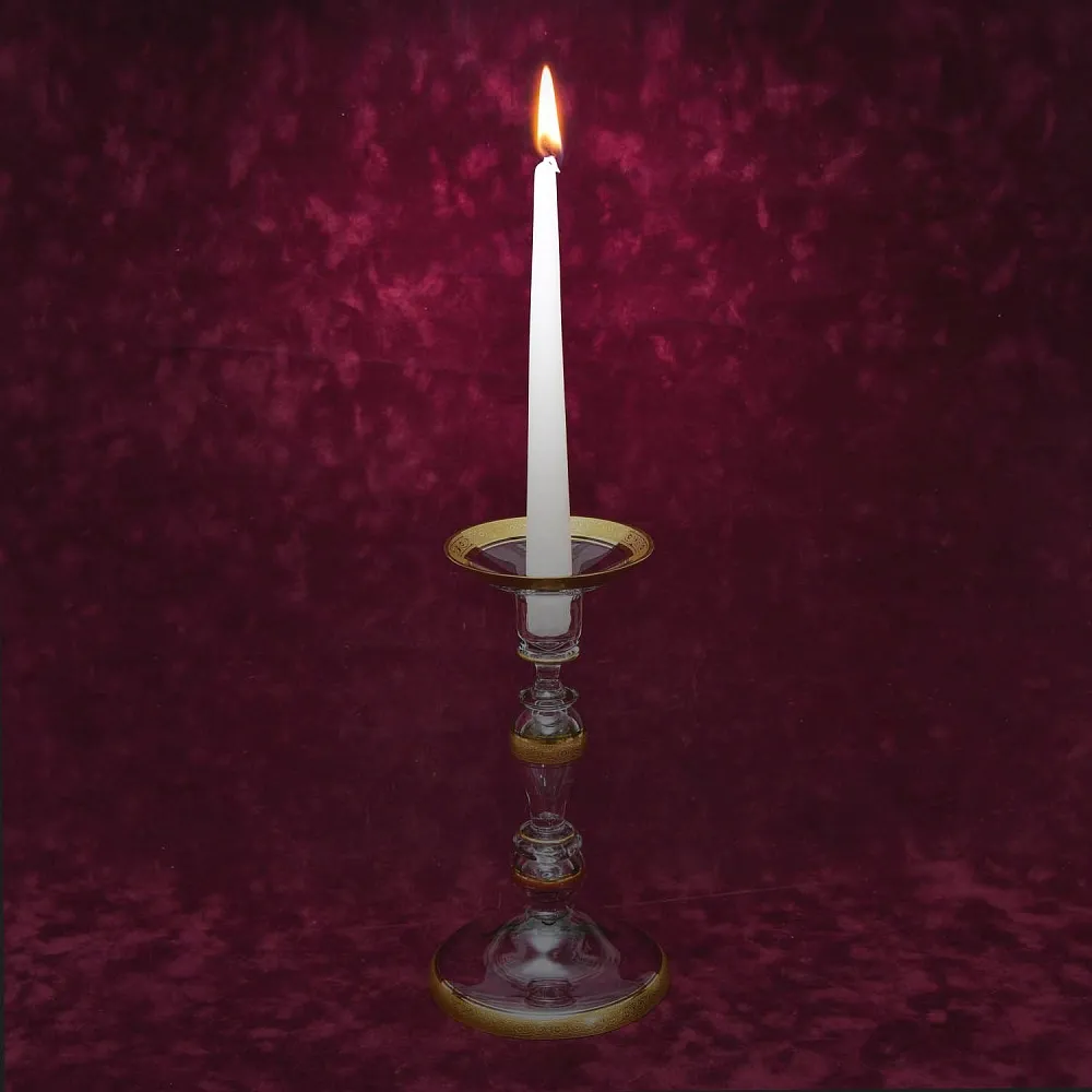 Большой Элегантный Хрустальный Подсвечник на одну свечу, серия «Concorde» Theresienthal, Германия.