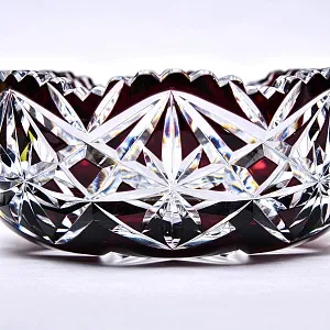 Конфетница - Фруктовница Цветного Хрусталя WMF Crystal Cabinet Германия, конец 60-х гг.