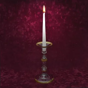 Большой Элегантный Хрустальный Подсвечник на одну свечу, серия «Concorde» Theresienthal, Германия.