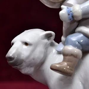 Коллекционная Фарфоровая статуэтка «Эскимосские наездники», Lladro Испания, 1986 - 2019 годы.