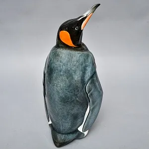 Большая Фарфоровая статуэтка Птицы - «ПИНГВИН С ПИНГВИНЕНКОМ», Hutschenreuther Германия.