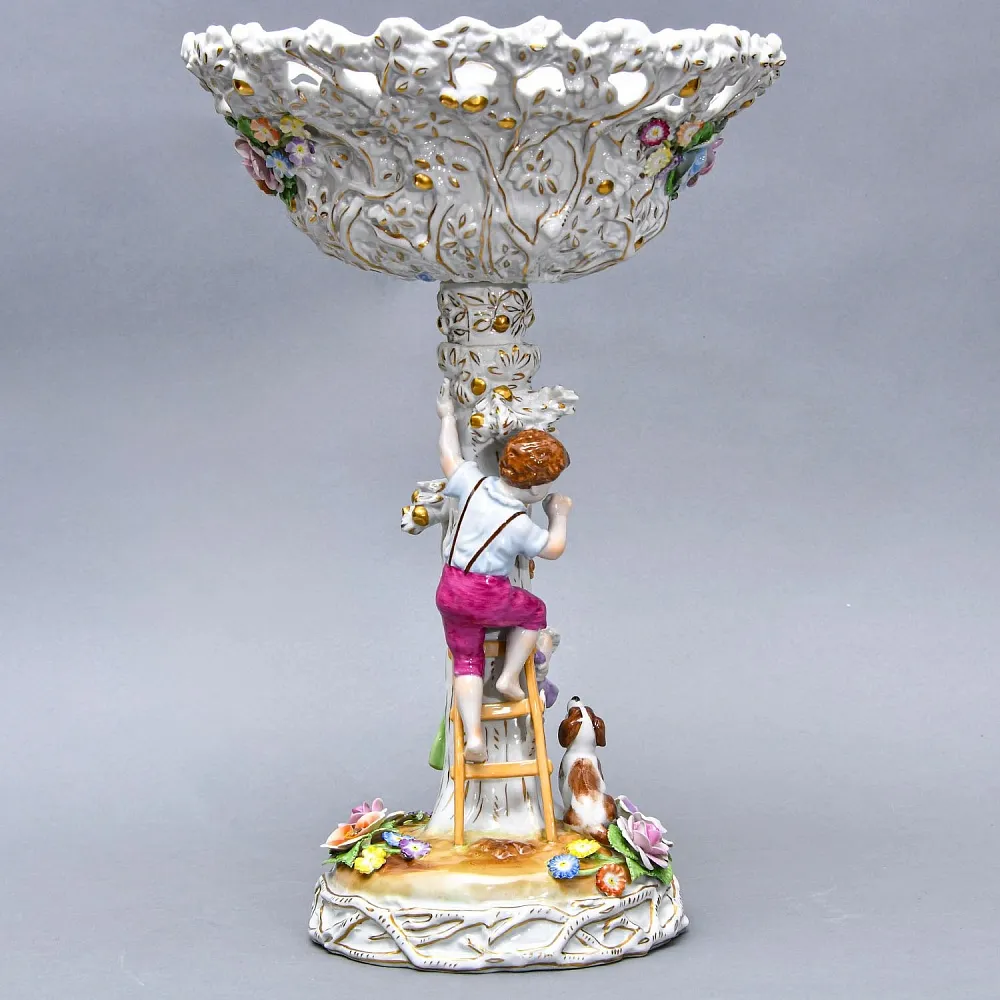 Большая Фарфоровая Ваза «ДЕТИ И УРОЖАЙ», Von Schierholz Германия - 1967 год.